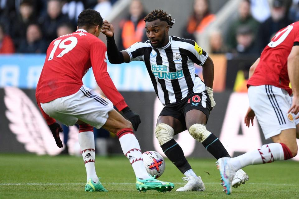 Allan Saint-Maximin impressed before being substituted late one (AFP via Getty Images)