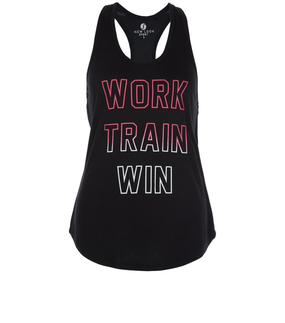 Black Work Train Win Panel Vest