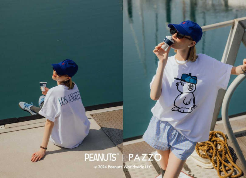 PAZZOXSNOOPY春季聯名MIT Peanuts Olaf 城市Tee。