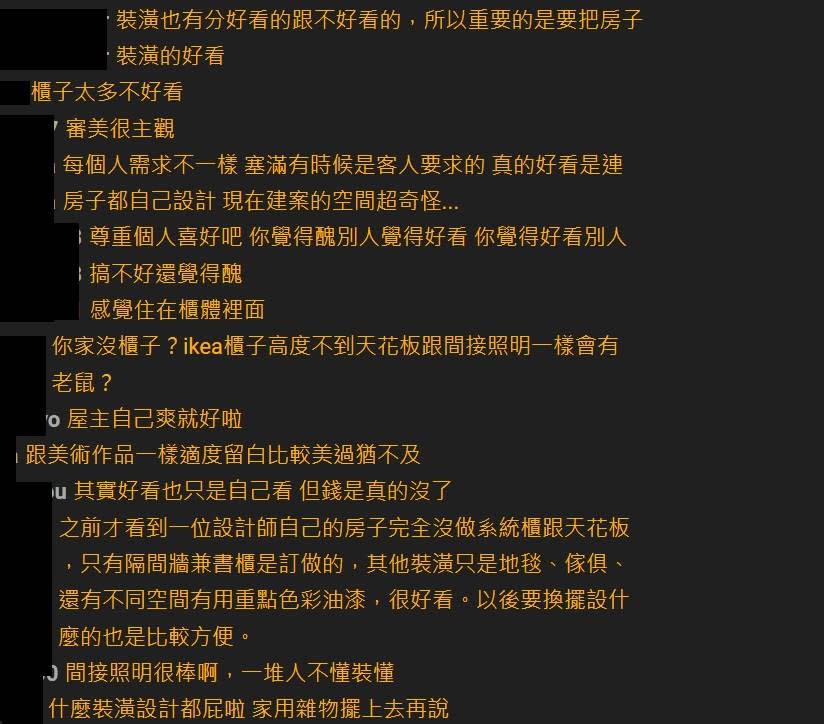 網友熱烈討論對系統櫃的看法