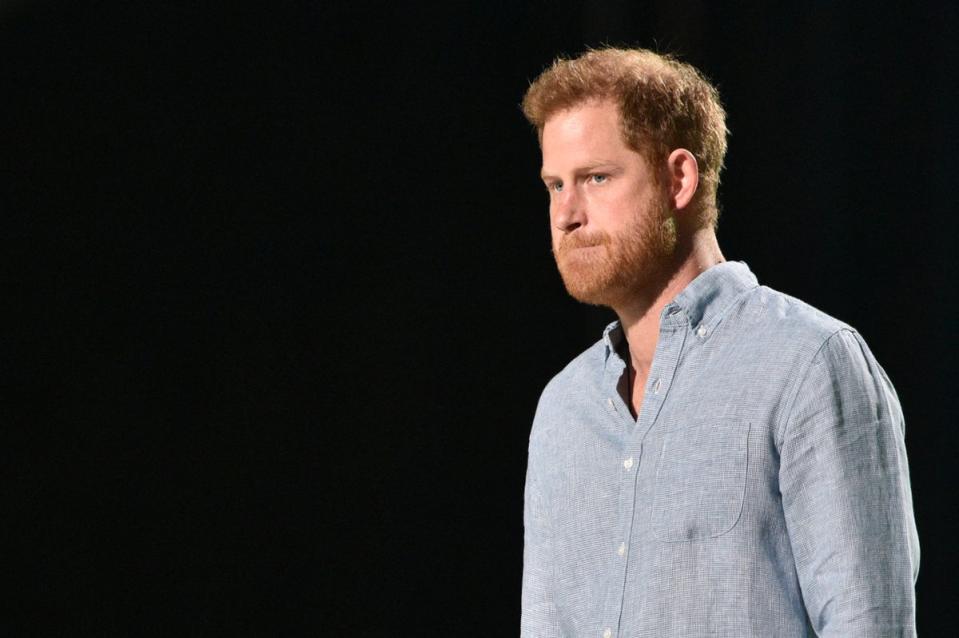 Prince Harry was spotted arriving at Clarence House on Tuesday afternoon (AFP via Getty Images)