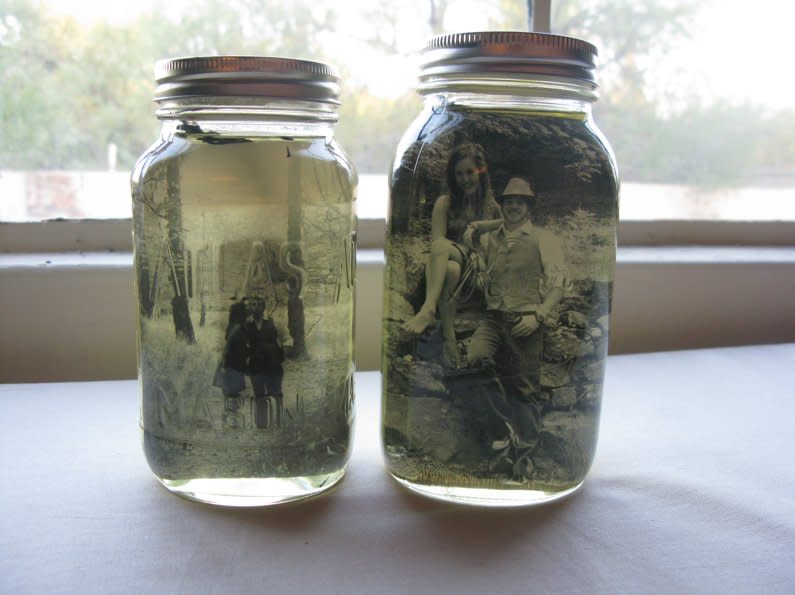 Vintage Photo Mason Jar