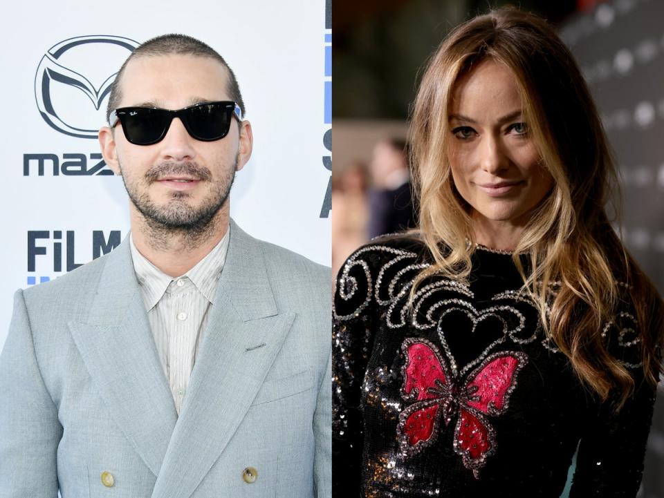 Shia LaBeouf desmintió la afirmación de Olivia Wilde de que ella lo había despedido (Getty)