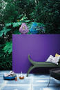 <p>Pantone's on-trend Ultra Violet is not just for your interiors - you can also jazz up external walls with the colour. Perhaps paint a garage, shed, or external feature wall with this vibrant, deep purple tone to enliven your garden space. </p><p><strong>BUY NOW:</strong> <a rel="nofollow noopener" href="http://www.diy.com/departments/sandtex-purple-frenzy-matt-masonry-paint-2-5l/127546_BQ.prd" target="_blank" data-ylk="slk:Purple Frenzy Matt Masonry Paint, £18.91 for 2.5L, Sandtex;elm:context_link;itc:0;sec:content-canvas" class="link ">Purple Frenzy Matt Masonry Paint, £18.91 for 2.5L, Sandtex</a></p>