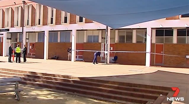 A student launched an attack with a baseball bat in an ANU classroom on Friday. Source: 7 News