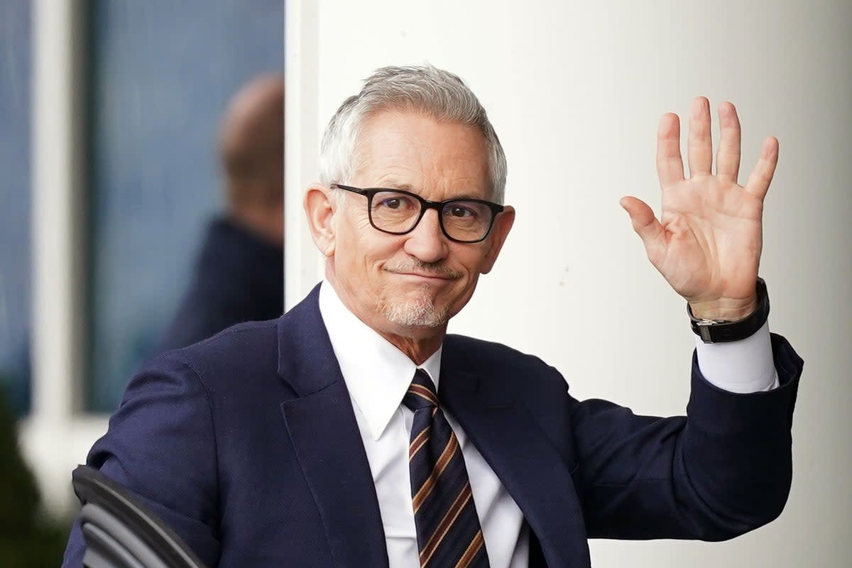 Gary Lineker arrives at Leicester v Chelsea (PA Wire)