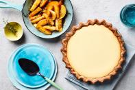This <a href="https://www.epicurious.com/recipes-menus/best-cheesecake-recipes?mbid=synd_yahoo_rss" rel="nofollow noopener" target="_blank" data-ylk="slk:cheesecake" class="link ">cheesecake</a>-like dessert is based on the first-ever recorded pie recipe, written down by ancient Romans. <a href="https://www.epicurious.com/recipes/food/views/goat-cheese-honey-and-rye-crust-pie?mbid=synd_yahoo_rss" rel="nofollow noopener" target="_blank" data-ylk="slk:See recipe." class="link ">See recipe.</a>