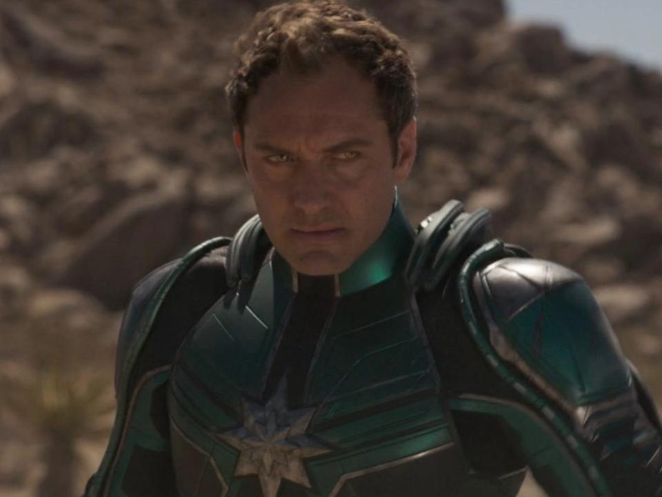 Jude Law as Yon-Rogg in "Captain Marvel."