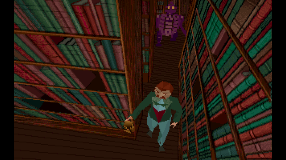 Exploring the library in the original Alone in the Dark.