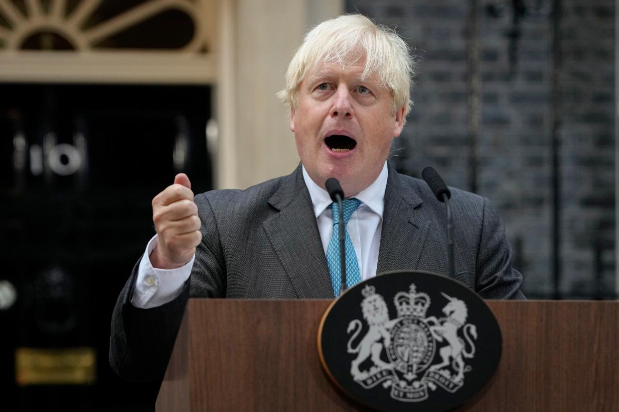 Boris Johnson in London on Sept. 6, 2022. 