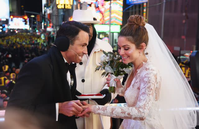 <p>Getty Images</p> Maria Menounos and Keven Undergaro at their 2017 wedding