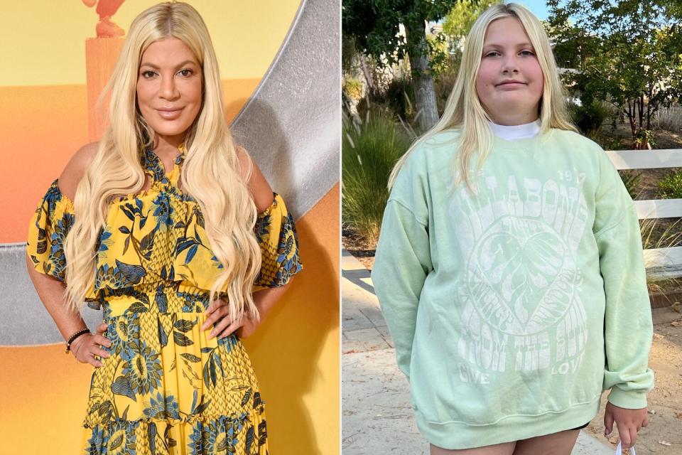 Tori Spelling attends Illumination and Universal Pictures' "Minions: The Rise of Gru" Los Angeles premiere on June 25, 2022 in Hollywood, California. (Photo by Rodin Eckenroth/WireImage; https://www.instagram.com/p/CjivNu0vuCT/ torispelling Verified This beautiful baby girl is all grown up now… - Hattie Cat is 11 today! My magical middle child has always been a sassy independent force to be reckoned with! She has the voice of an Angel and the artist touch. Anything she chooses to paint or DIY is incredible and unique. She’s hilarious… SNL watch out. And, has a heart of gold. So proud of her and it’s such an honor to watch her rule her world! I love being your mama my goddess! Follow her to give her some bday shout outs… @hattie_mid xo