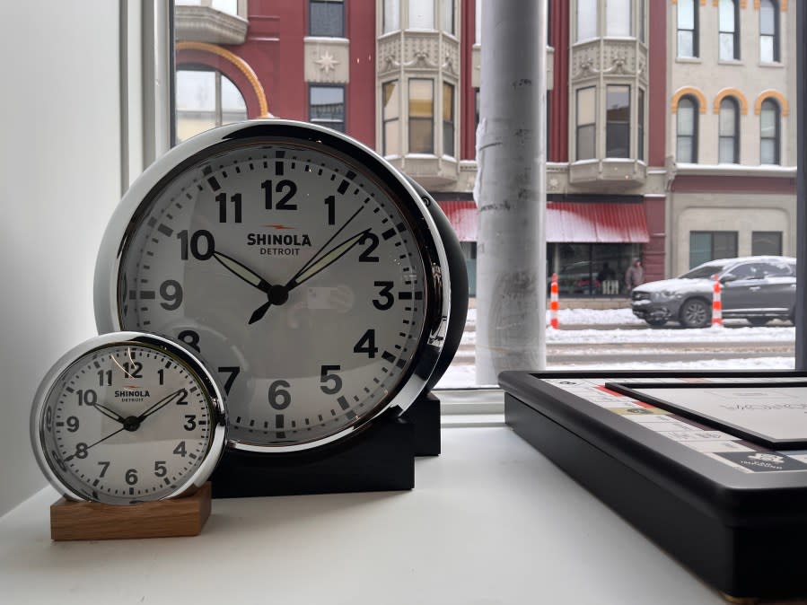 Shinola celebrated the grand opening of its new Grand Rapids retail location with a ribbon-cutting ceremony. (Jan. 19, 2024)