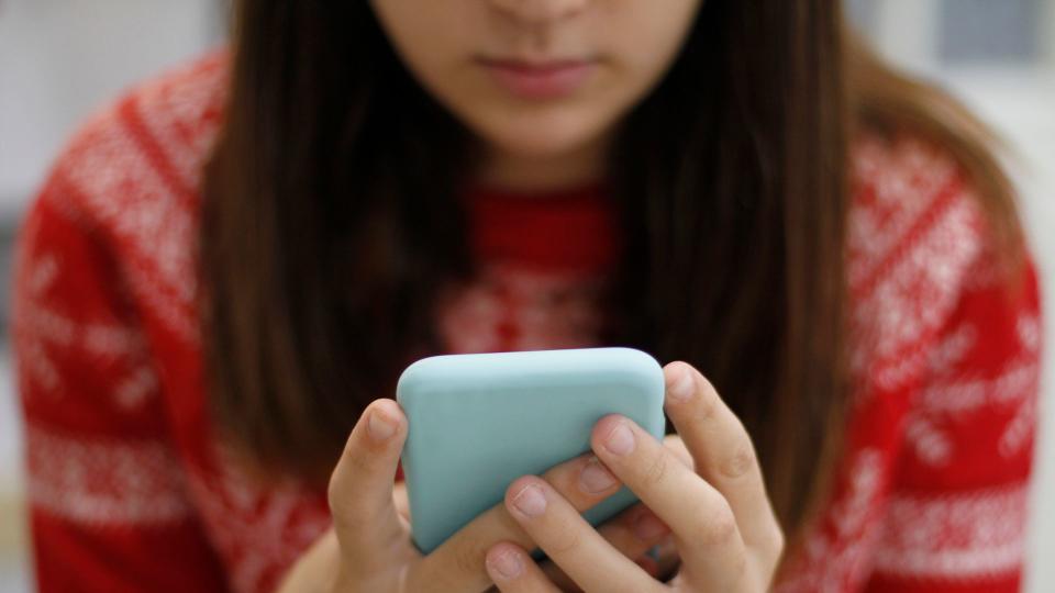 teenage girl Using Smart Phone