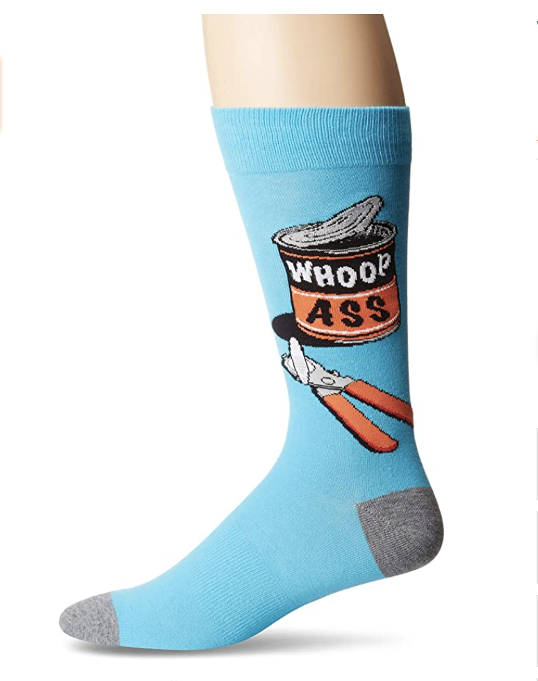 17) K. Bell Socks Play on Words Novelty Crew Socks