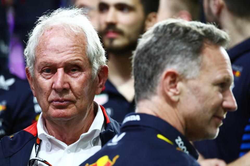 Christian Horner and major Red Bull figures such as Helmut Marko (left) have reportedly held peace talks (Getty Images)
