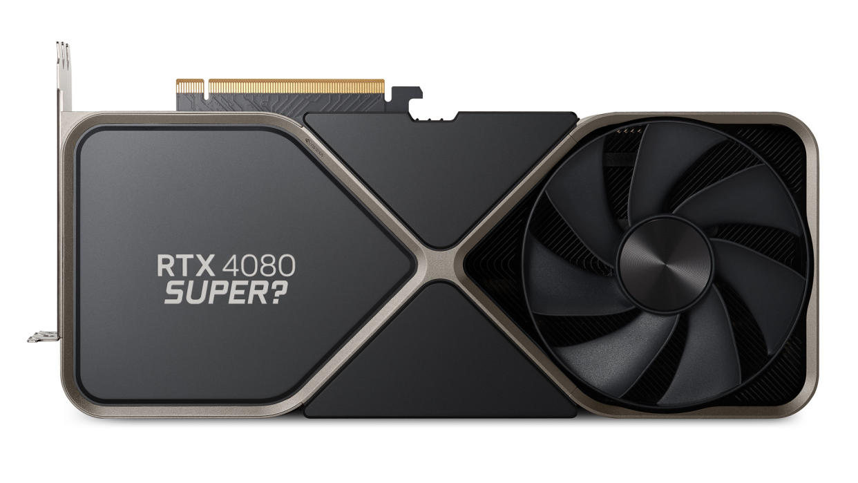  Hypothetical GeForce RTX 4080 Super mockup (fake). 