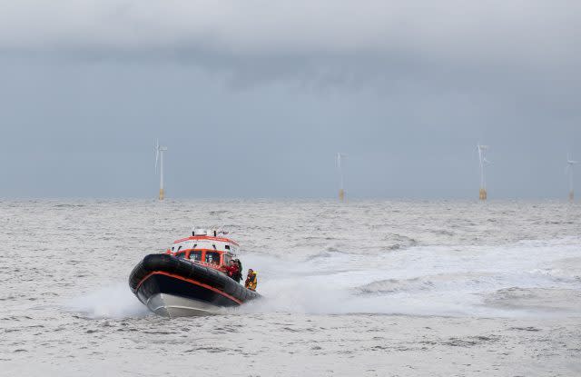 A view of a lifeboat at Caister in Norfolk