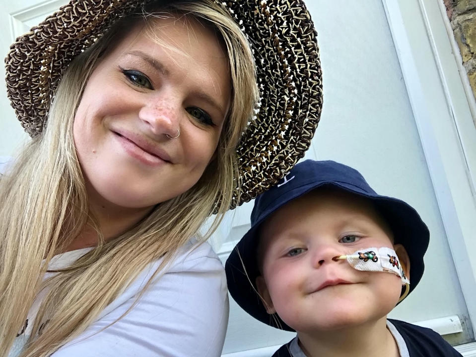 Samantha Hall and her son Jackson who defied the odds (Picture: SWNS)