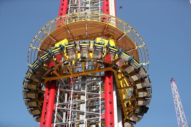 The FreeFall drop tower at ICON Park in Orlando, Florida, is pictured a few days after 14-year-old Tyre Sampson died after falling from his seat. (Photo: Orlando Sentinel via Getty Images)