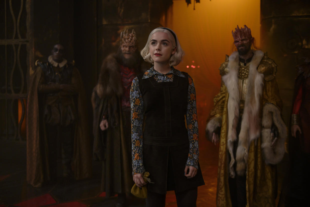 Kiernan Shipka in "Chilling Adventures of Sabrina" (Photo: Diyah Pera/Netflix)