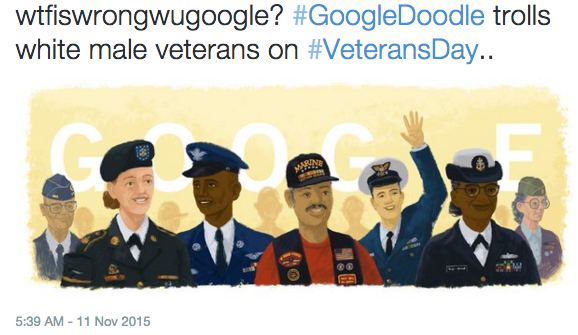 People Are Slamming the Veterans Day Google Doodle for Not Being White Enough