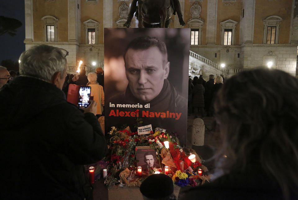 Rom: Gedenken an Alexej Nawalny (Photo credit should read Marco Ravagli/Future Publishing via Getty Images)
