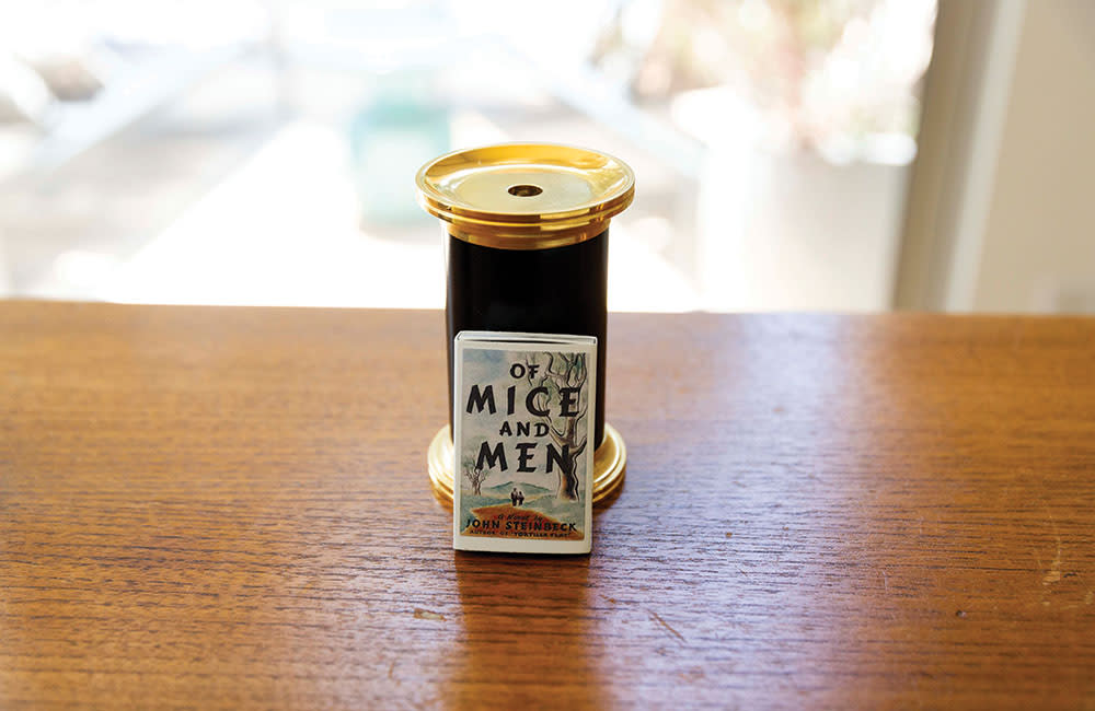 An Of Mice and Men matchbook — “so tiny and wee!”