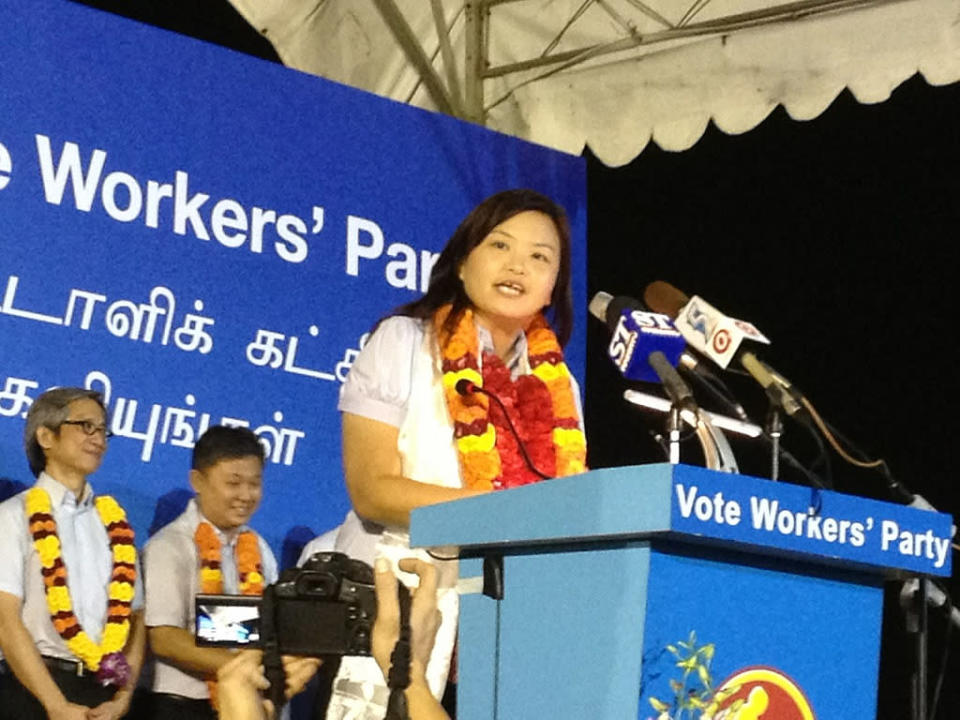 WP candidate Lee Li Lian asks why the renovation of Rivervale Plaza stalled under the PAP's watch.