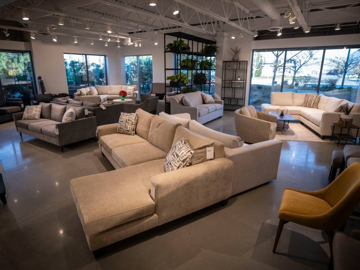 The cost of furniture increased last year, and manufacturers expect costs to continue to climb in 2022. (Ben Nelms/CBC - image credit)