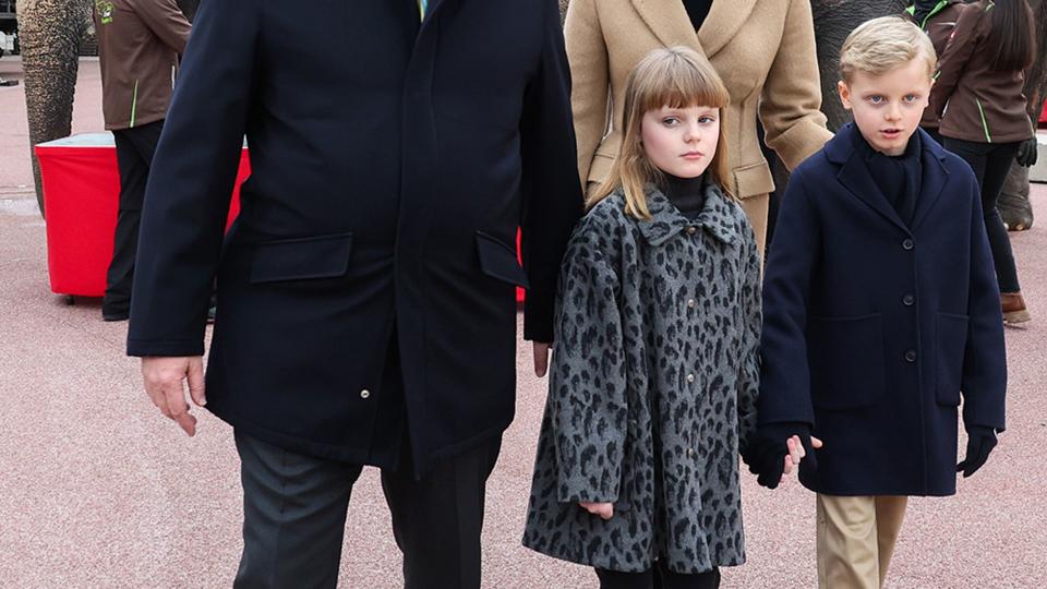 Prince Albert and Princess Charlene with their children, Prince Jacques and Princess Gabriella 