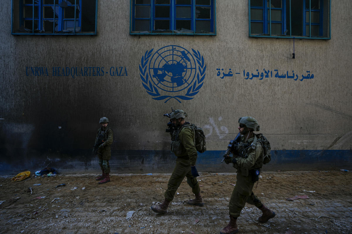 Israel unveils tunnels beneath Gaza Town headquarters of UN company for Palestinian refugees