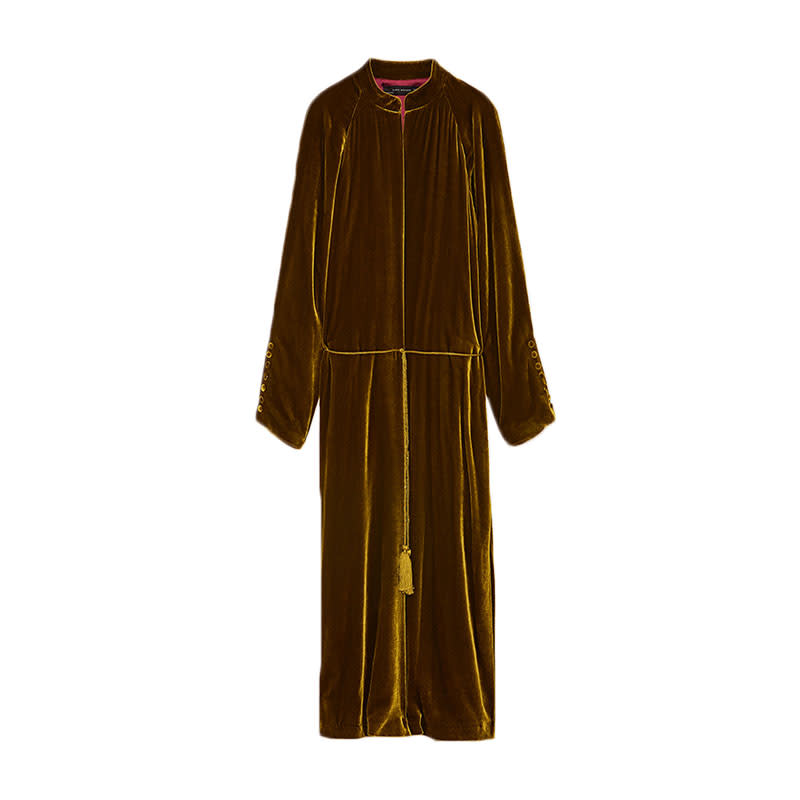 <a rel="nofollow noopener" href="https://www.zara.com/us/en/-c774002p4785033.html" target="_blank" data-ylk="slk:Long Silk Velvet Kimono, Zara, $169;elm:context_link;itc:0;sec:content-canvas" class="link ">Long Silk Velvet Kimono, Zara, $169</a>