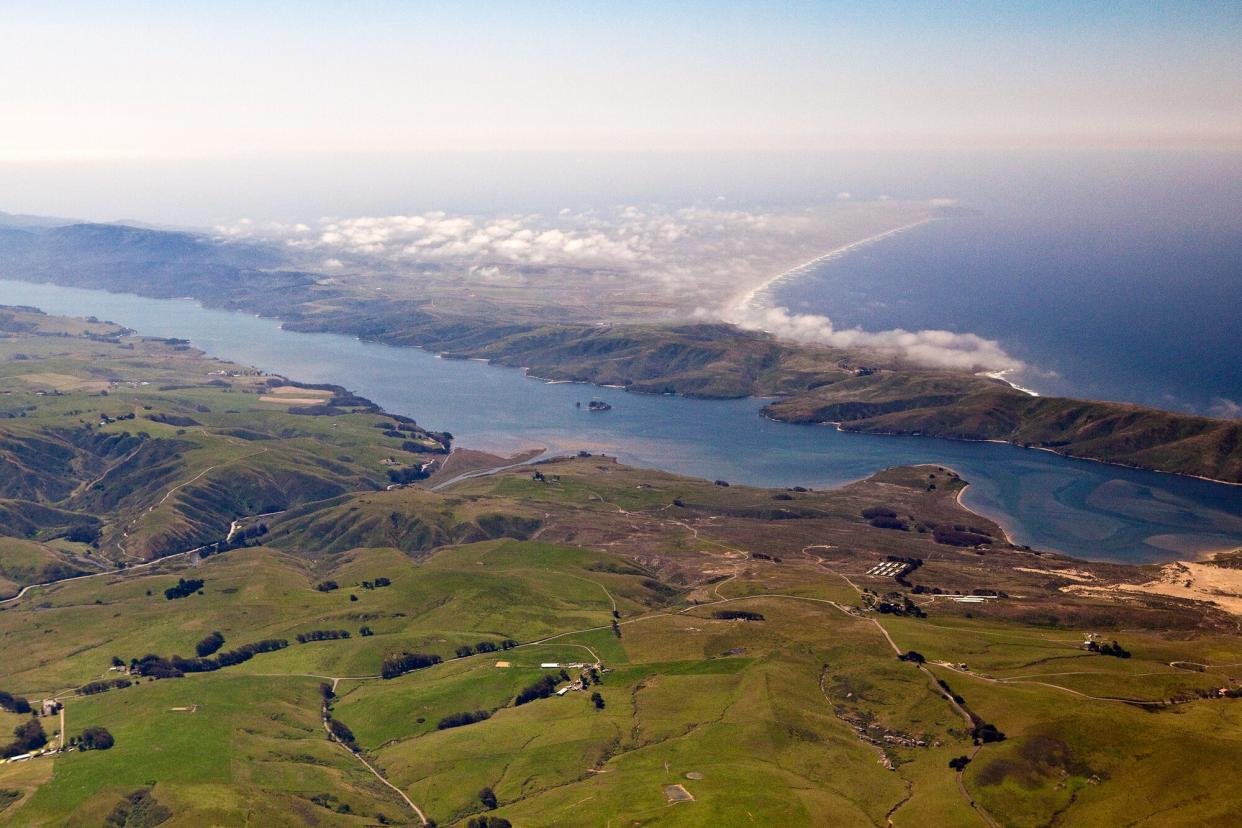 Tomales Bay, aerial view, Northern California