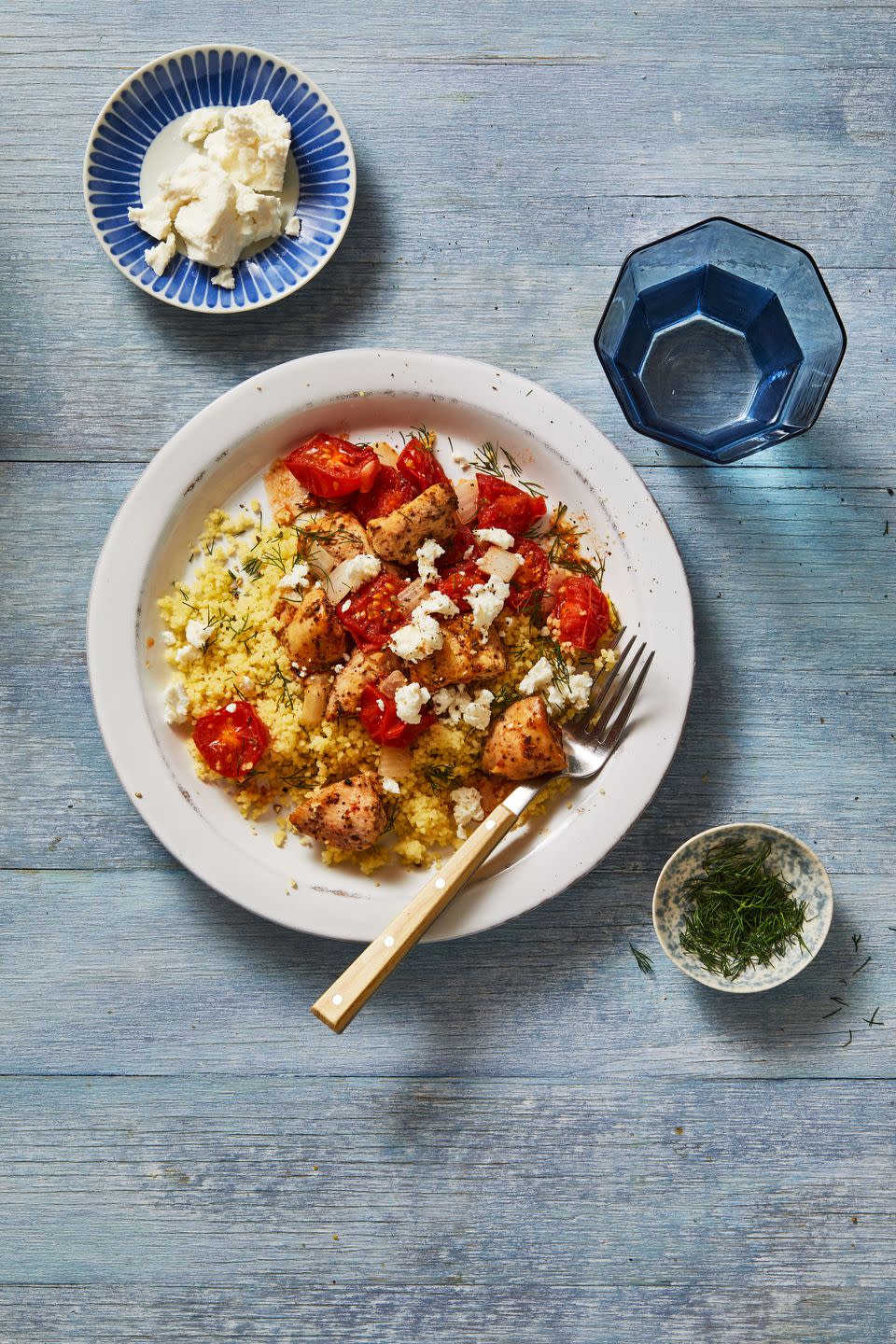 <p>Cooking juicy tomatoes in with the chicken creates an amazing Mediterranean-style sauce.</p><p><em><a href="https://www.goodhousekeeping.com/food-recipes/a34221194/mediterranean-chicken-bowls-recipe/" rel="nofollow noopener" target="_blank" data-ylk="slk:Get the recipe for Air Fryer Mediterranean Chicken Bowls »;elm:context_link;itc:0;sec:content-canvas" class="link ">Get the recipe for Air Fryer Mediterranean Chicken Bowls »</a></em></p>