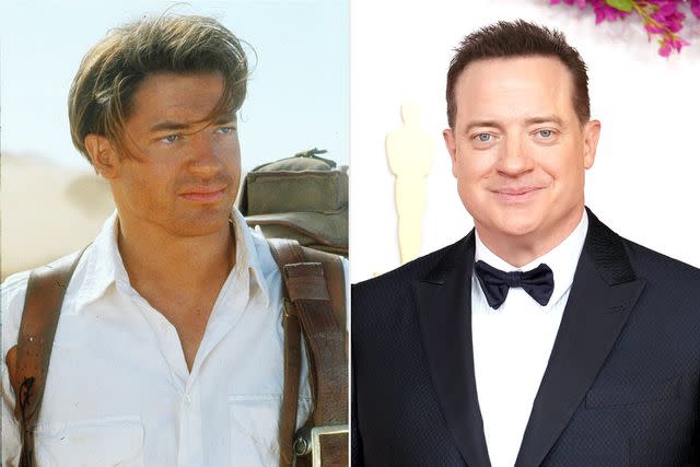 <p>Moviestore/Shutterstock; Jeff Kravitz/FilmMagic</p> Brendan Fraser in 1999's 'The Mummy' and in 2024