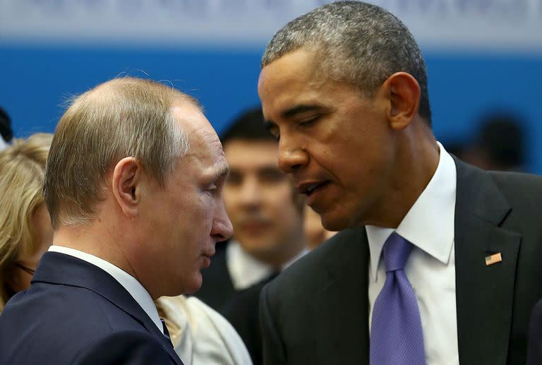 Obama junto a Putin en la cumbre