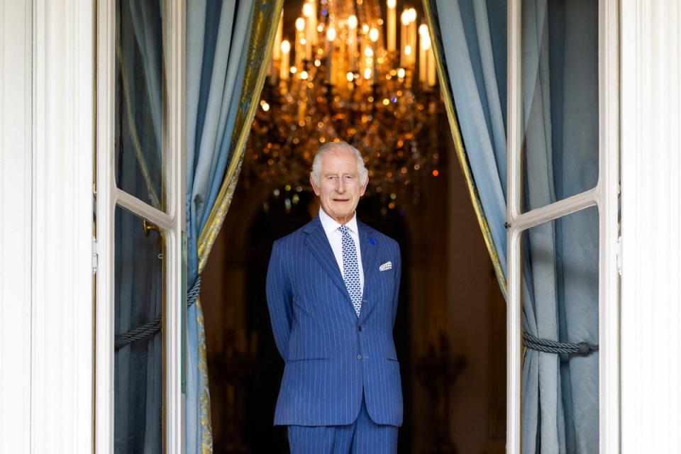 The King during the state visit to France in September 2023 (Samir Hussein/PA)