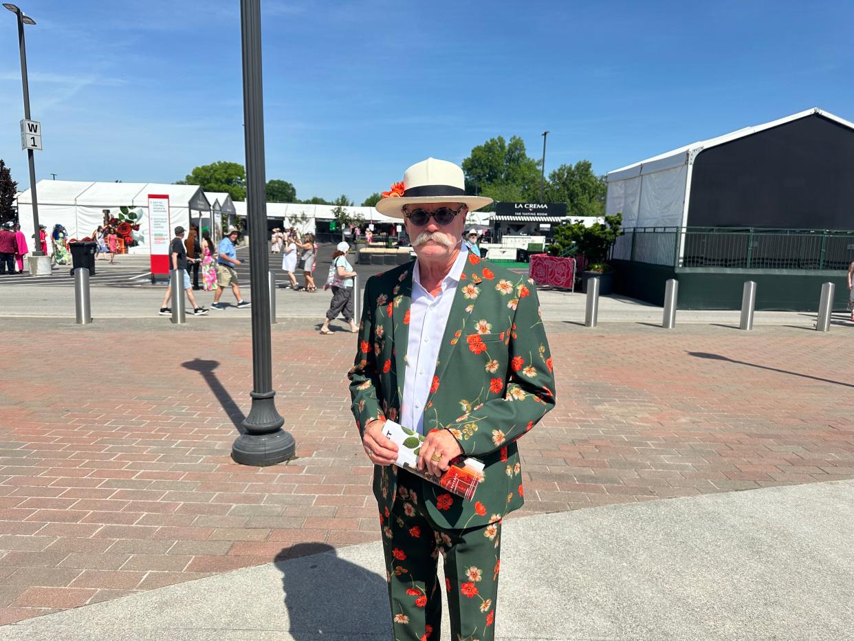 Matt Manroe fell in love with the Kentucky Derby and its festivities a couple years ago. This year he convinced a group of 11 friends to join him for the fun. The group will attend Thurby, Oaks and Derby.