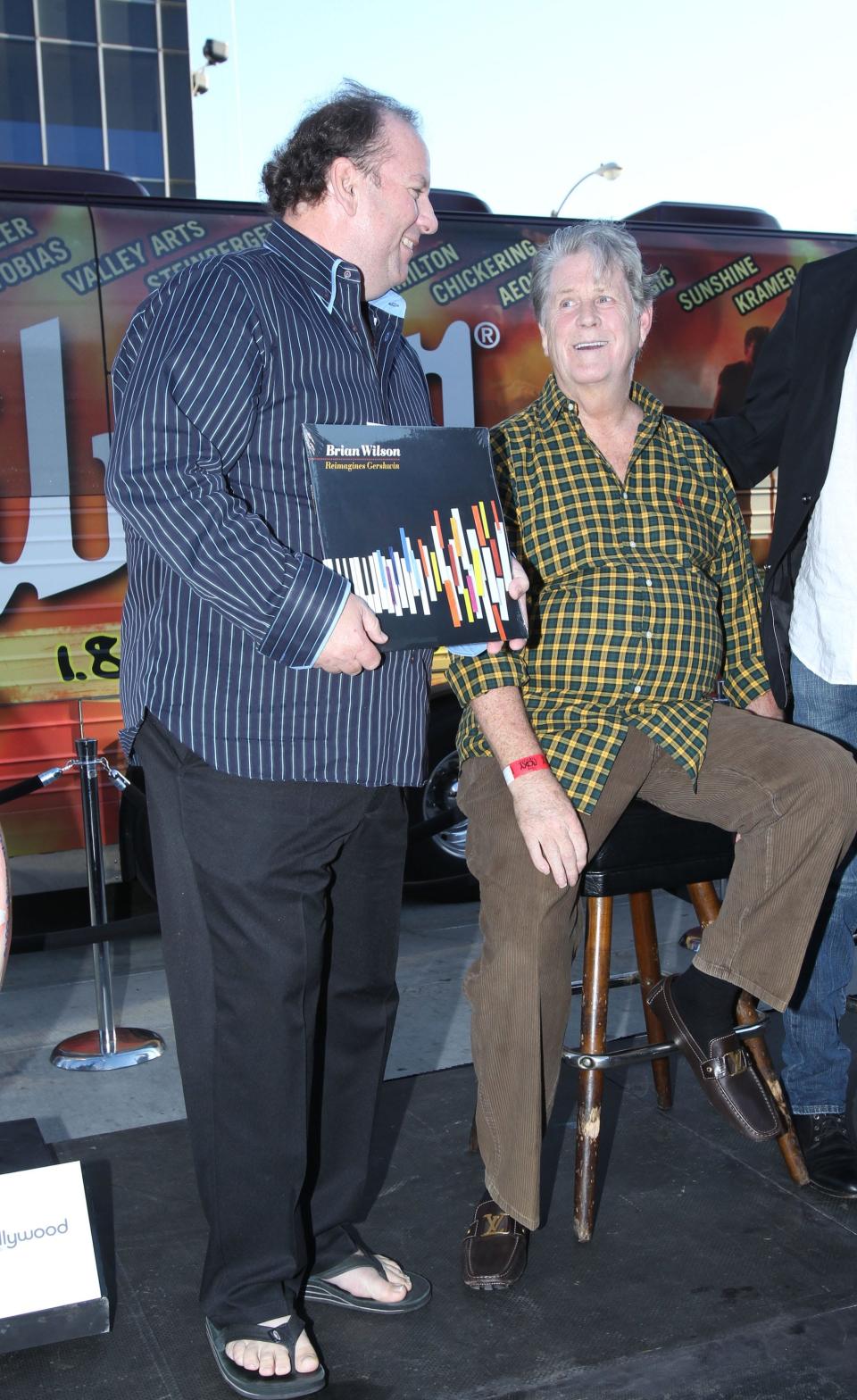 Brian Wilson (right) paid tribute to his late bandmate Jeffrey Foskett.