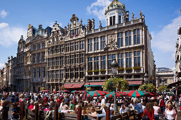 <h2><b>5. (Tied) Belgium</b> <br>Highest income tax rate: 50% <br>Average 2010 income: $52,700</h2><br><br>Belgium’s highest tax rate of 50 percent is 5 percentage points higher than the average for Western Europe, which has the highest personal tax rates of any region globally. <br><br>The highest marginal tax rate kicks in at $46,900 of income. The country’s employee social security rate is 13 percent with employer contributions at 35 percent. Municipal taxes can be up to 11 percent of income, while nonresidents pay a fixed 7 percent rate. Capital gains tax is either 16.5 percent or 33 percent, though taxpayers can get some exemptions. For expatriates, if an executive travels 25 percent of their time on business, then the top marginal tax rate can be reduced to 40 percent of income. <br><br>Belgians have the <a href="http://www.oecd.org/document/55/0,3746,en_2649_34533_47422071_1_1_1_1,00.html" rel="nofollow noopener" target="_blank" data-ylk="slk:highest tax and social security burden;elm:context_link;itc:0" class="link ">highest tax and social security burden</a>, according to a recent OECD study. In 2011, single taxpayers with an average income took home less than 45 percent of what they cost their employer. Taxpayers at higher earnings took home less than 40 percent. According to the study, the overall tax burden increased for all types of households in the country in 2011. <br><br>Pictured: Grote Markt in Brussels --<span> Countries with the Highest Unemployment Rate </span>