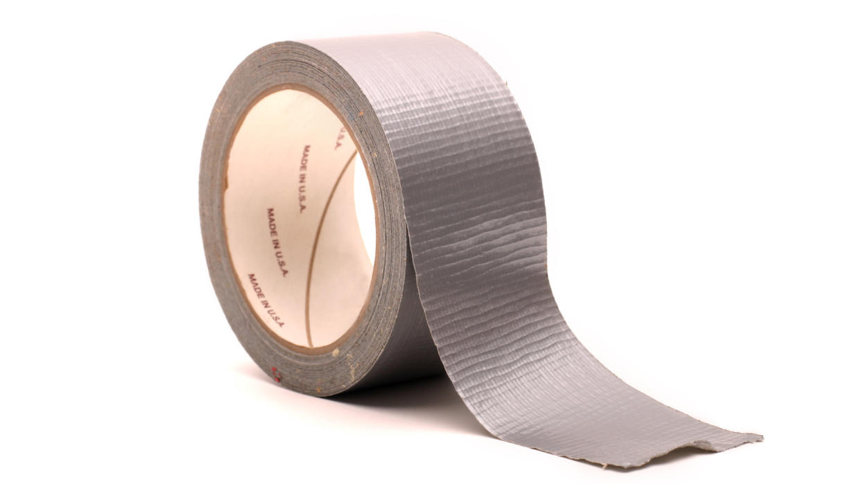  A roll of duct tape isolated on a white background 