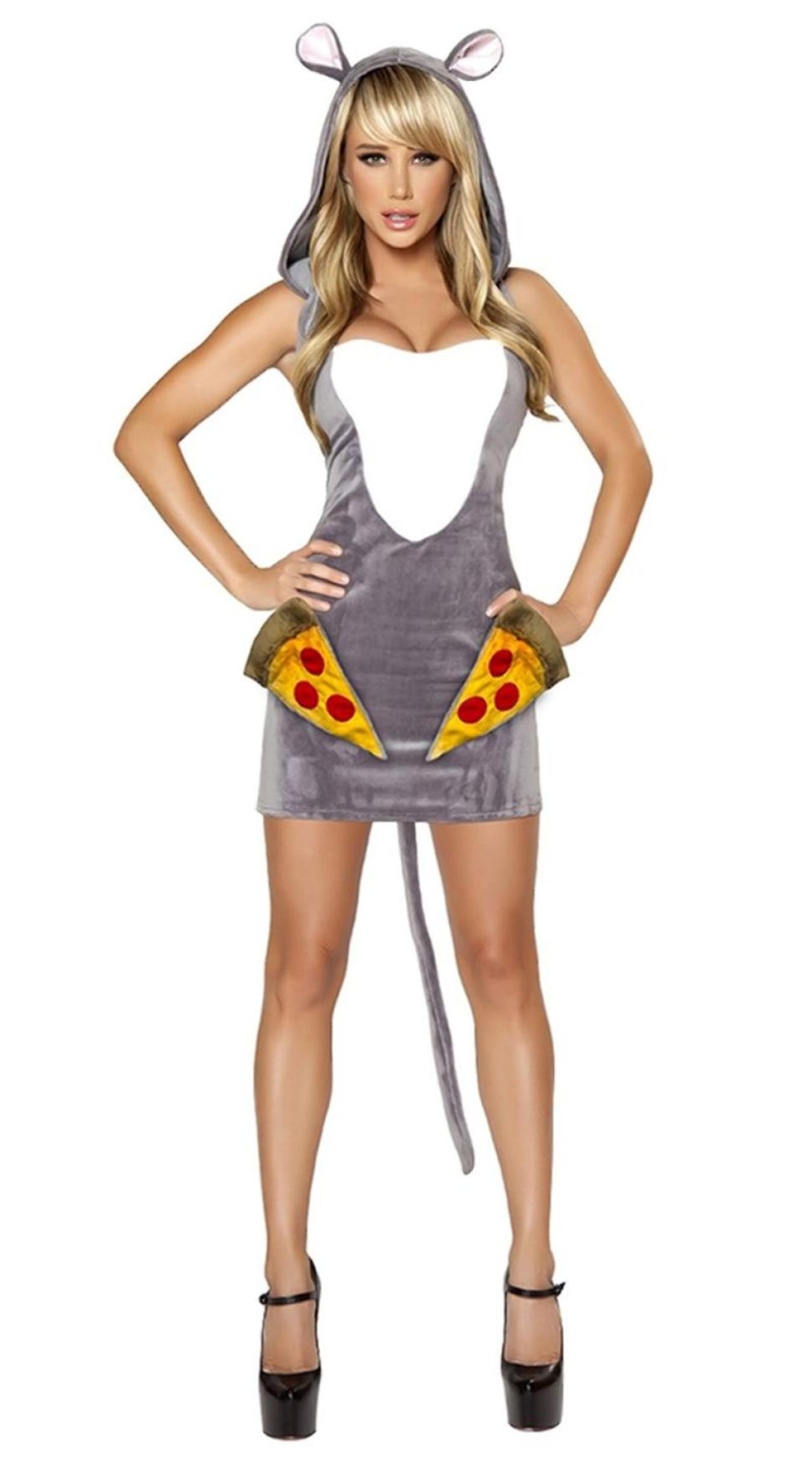 New York’s pizza rat in sexy costume form. 