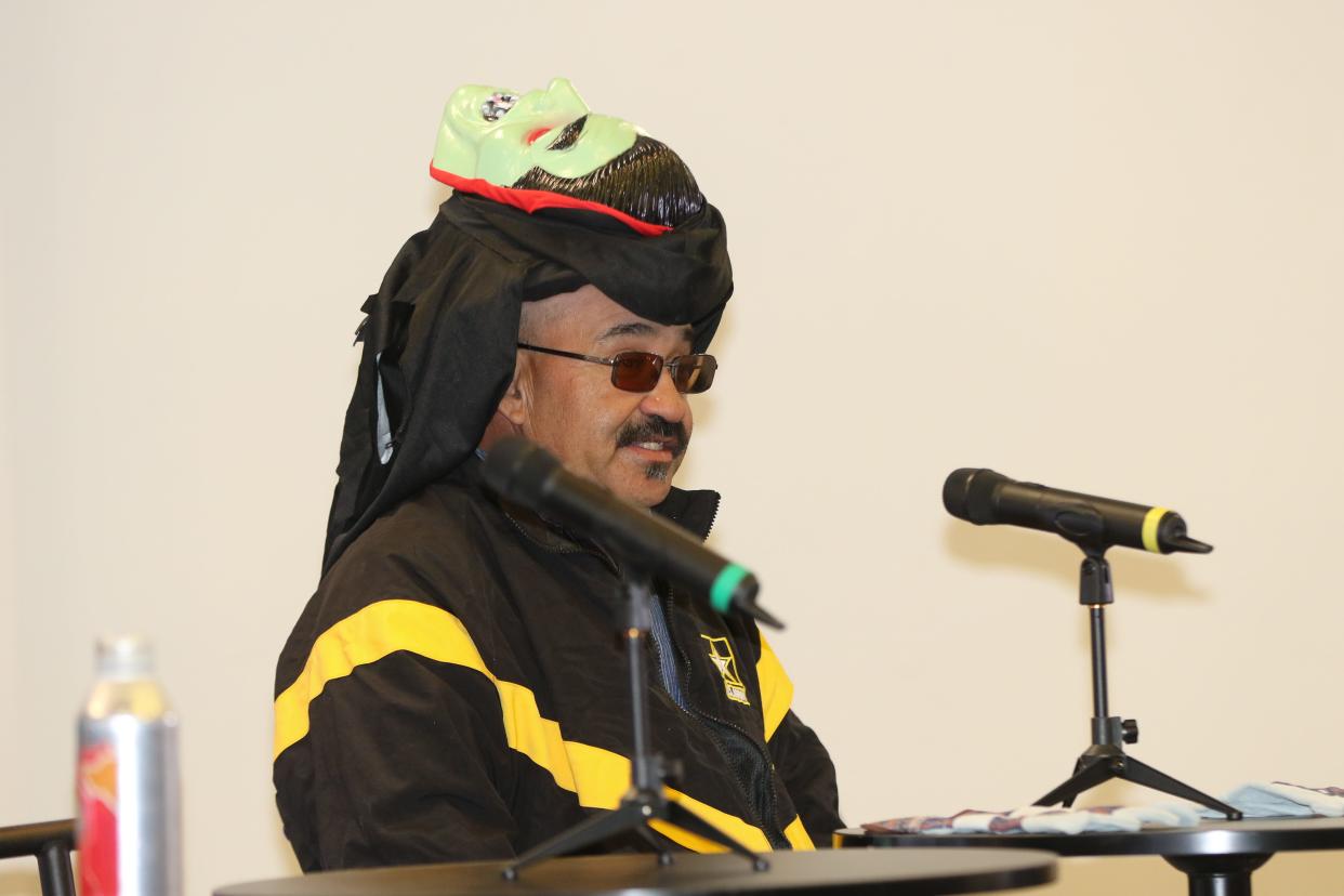 Carlsbad mayoral candidate Martin Mills during a candidate forum on Oct. 30, 2023, in Carlsbad.