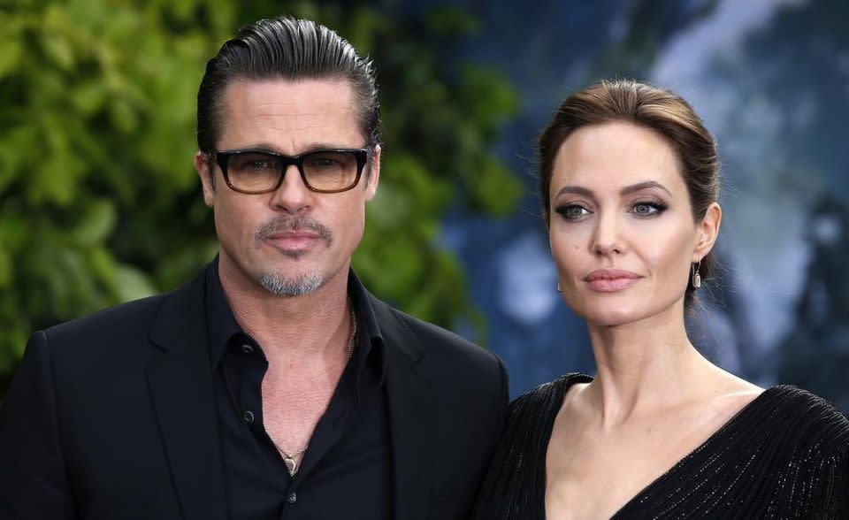 Brad Pitt and Angelina Jolie. Picture: Justin Tallis/PA Wire/Zuma Press/TNS