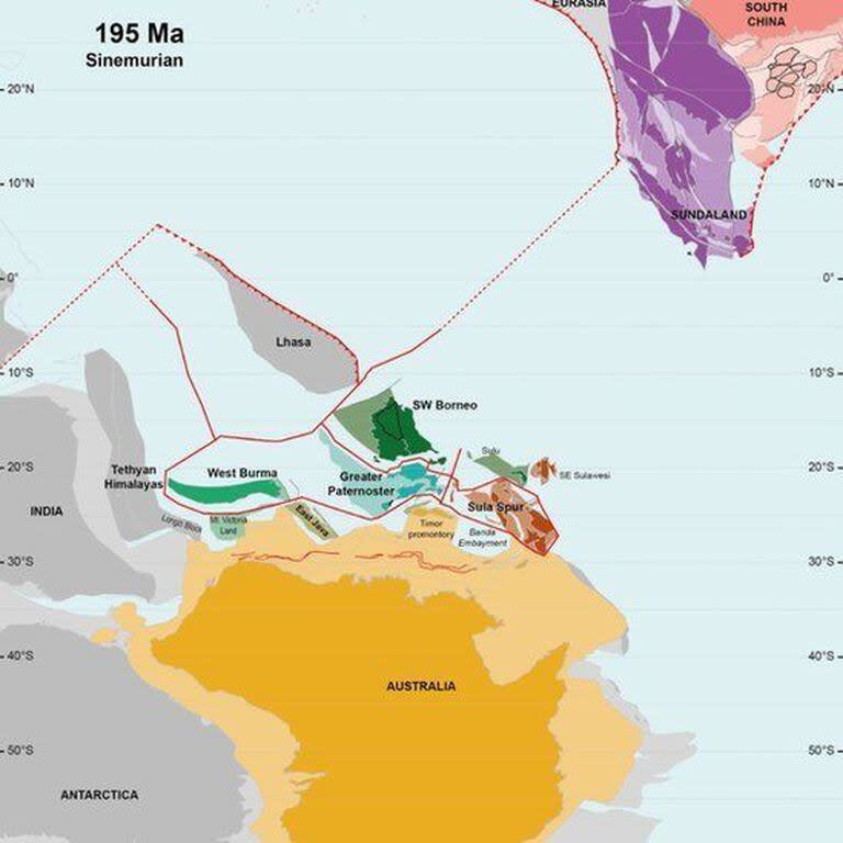 Hace 195 millones de años, Australia e India estaban unidos a la Antártida