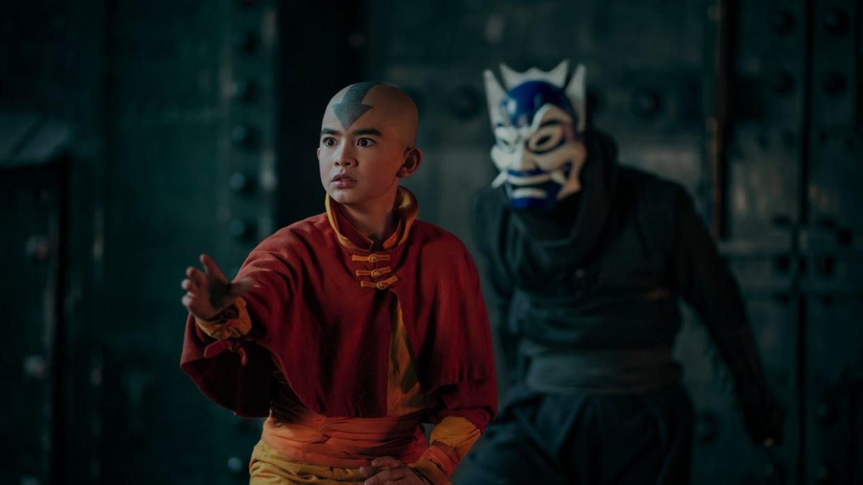 avatar the last airbender gordon cormier as aang in season 1 of avatar the last airbender cr robert falconernetflix © 2024