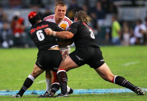 File photo shows New Zealand Waikato Chiefs' Sam Cane (C) during a Super 15 rugby match in April. Cane is seen as heir apparent to All Blacks captain Richie McCaw