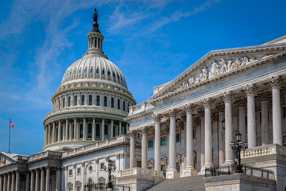 The United States capitol building in Washington DC on a summer day. (Photo: Getty)