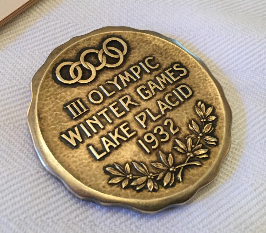 Kenneth Moore's gold medal in men's hockey from the 1932 Winter Olympics in Lake Placid.